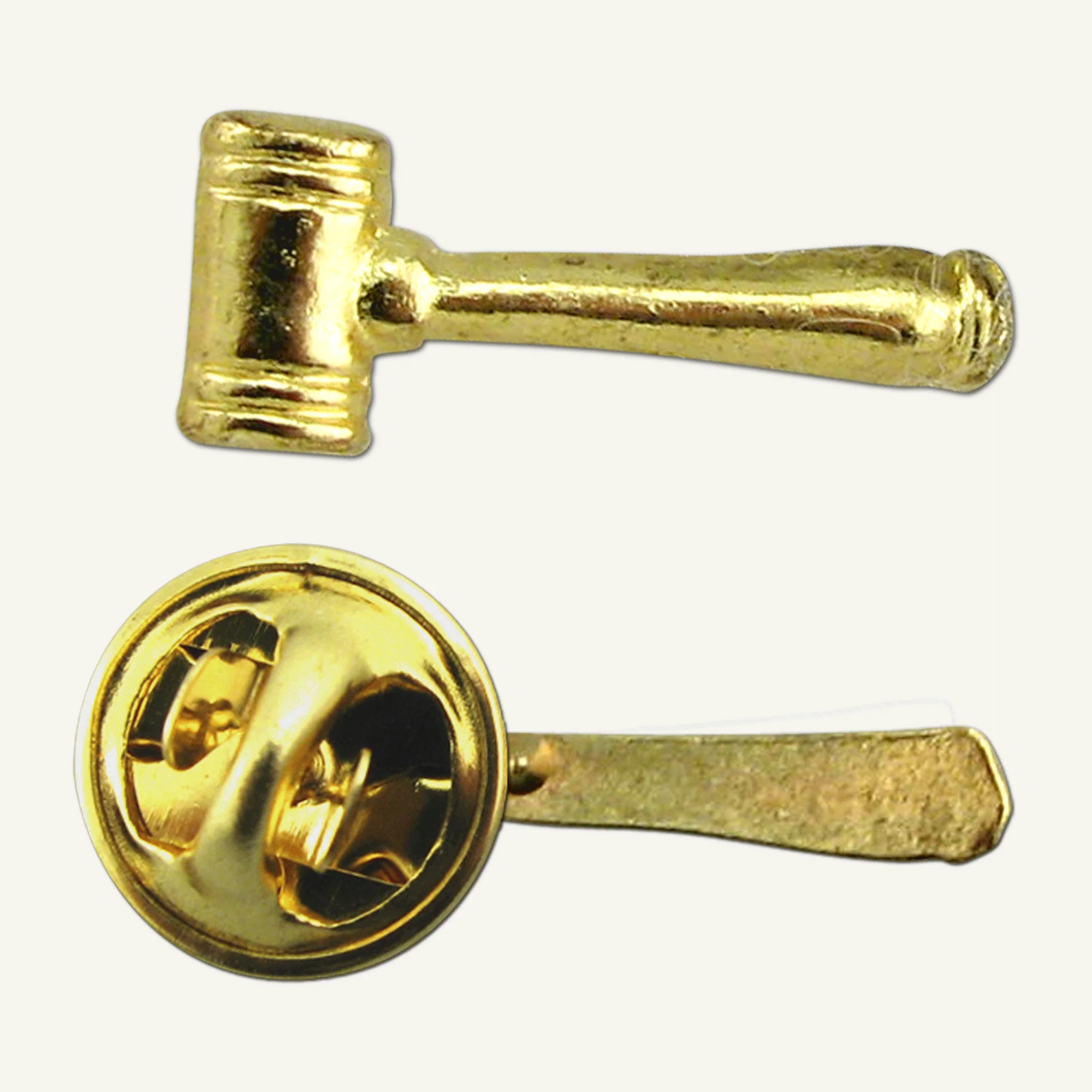 1-1/16" x 7/16" Gavel Lapel Pins