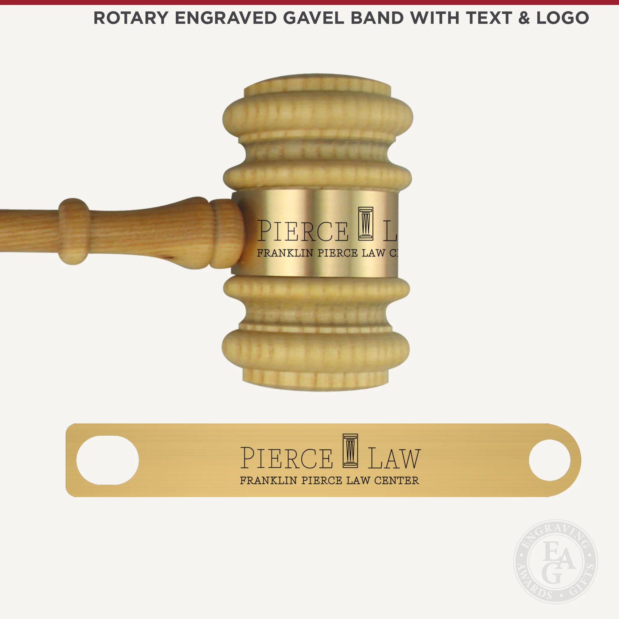 10-1/2" Oak Style Gavel with Gift Box - Image 3