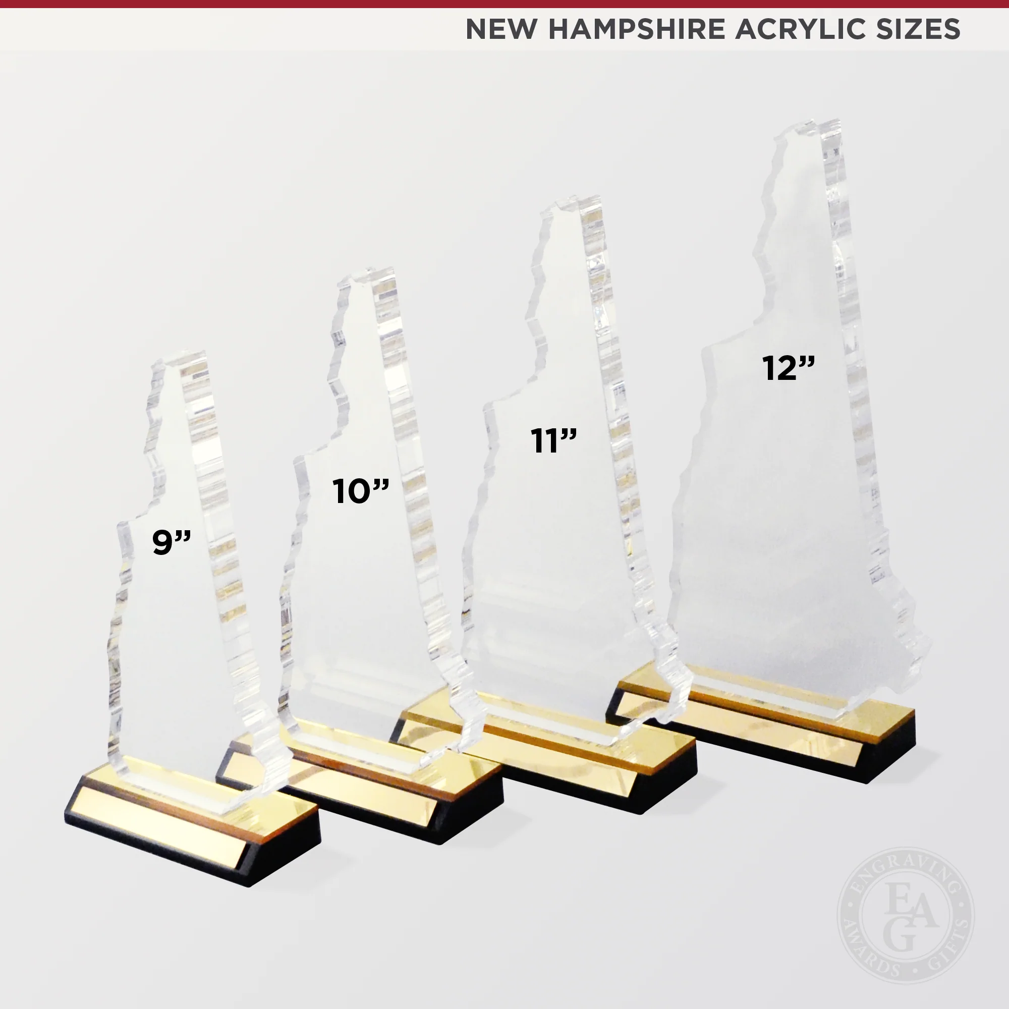 10" New Hampshire Acrylic Award - Image 4