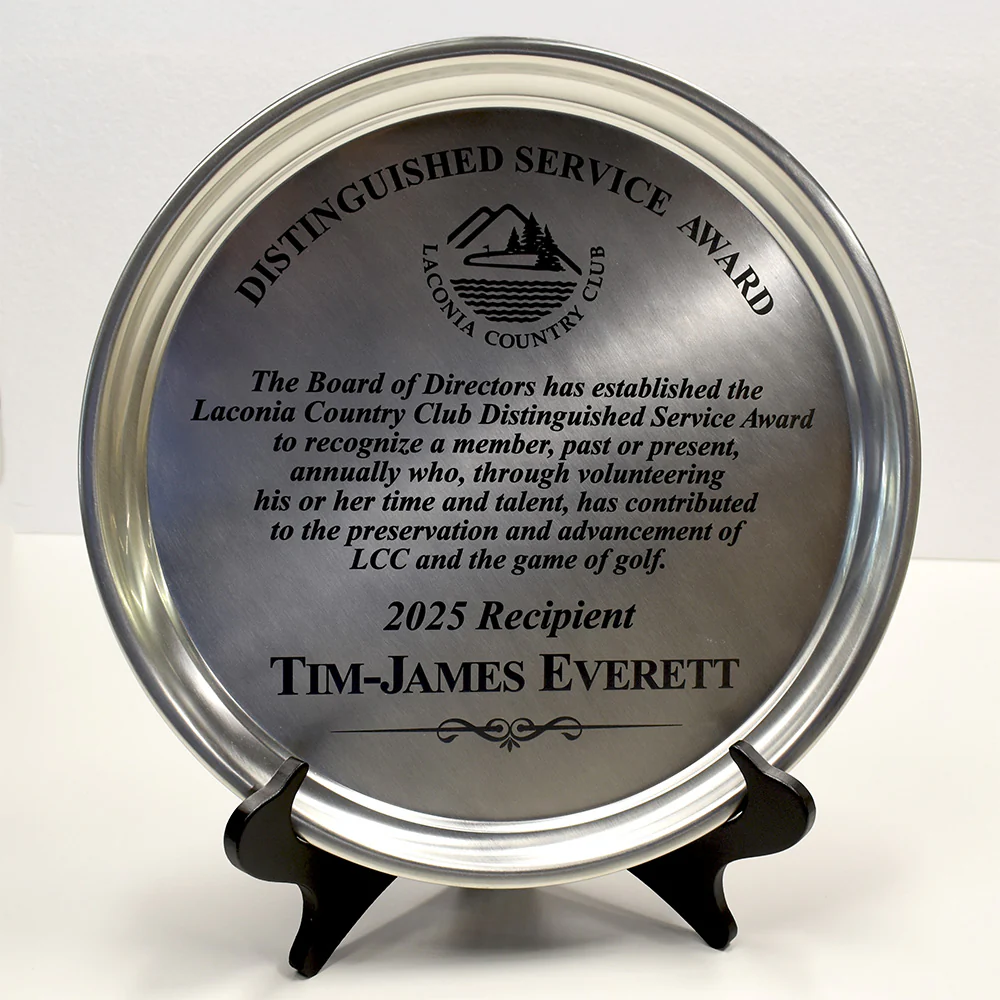 14" Diameter Pewter Gallery Edge Tray - Image 4