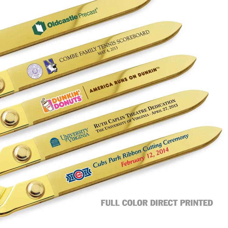 15" Gold Plated Ceremonial Ribbon Cutting Scissors - Image 10