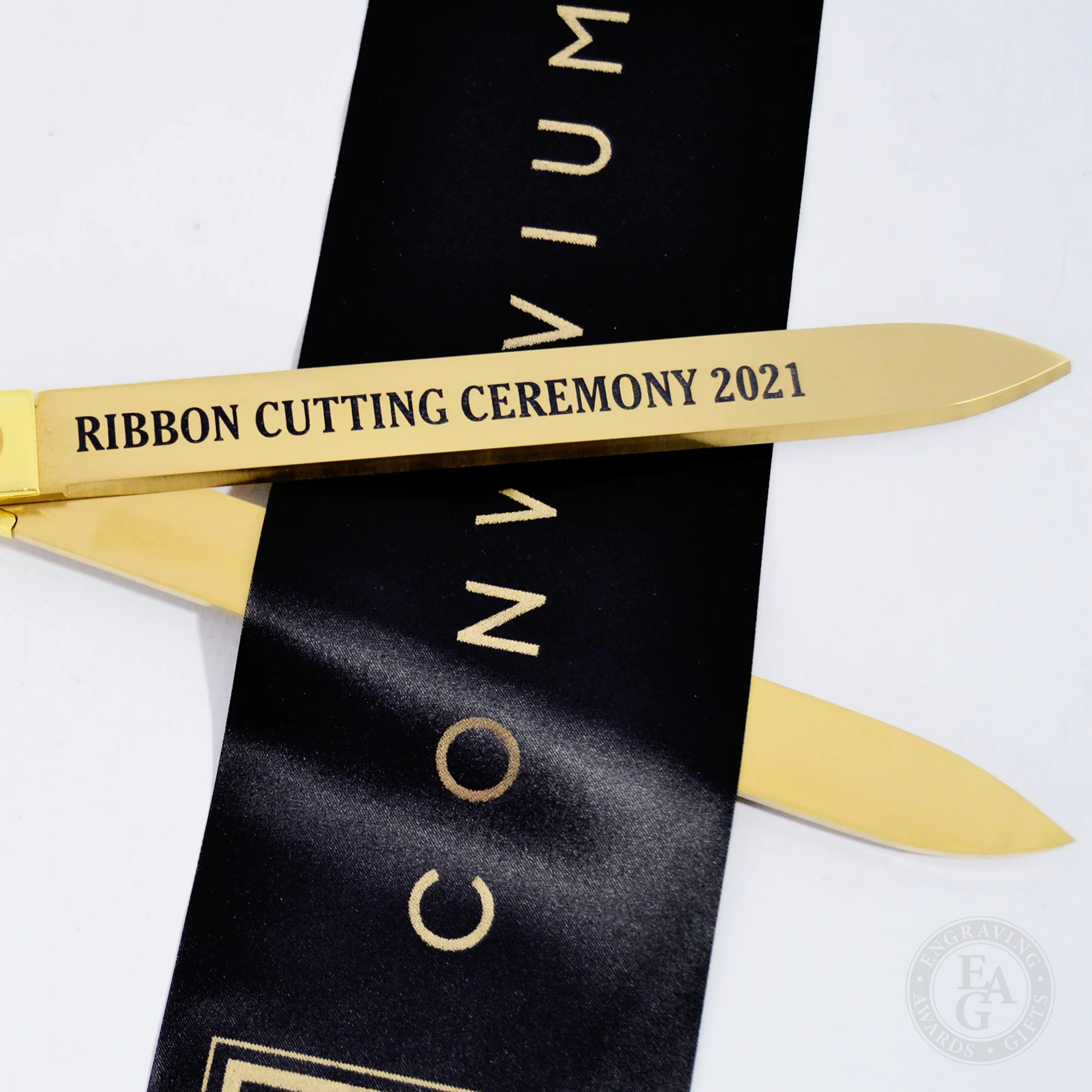 15" Gold Plated Ceremonial Ribbon Cutting Scissors - Image 19