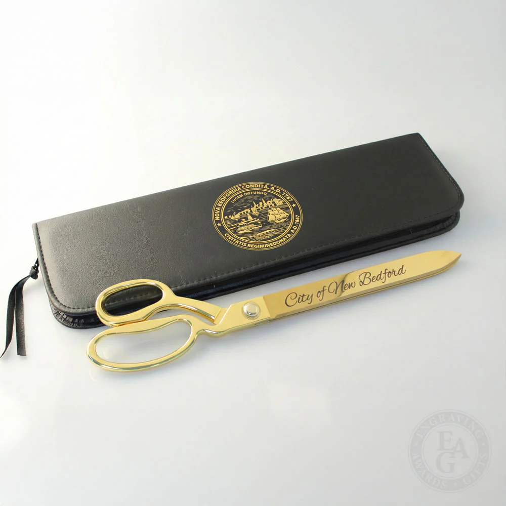 15" Gold Plated Ceremonial Ribbon Cutting Scissors - Image 34