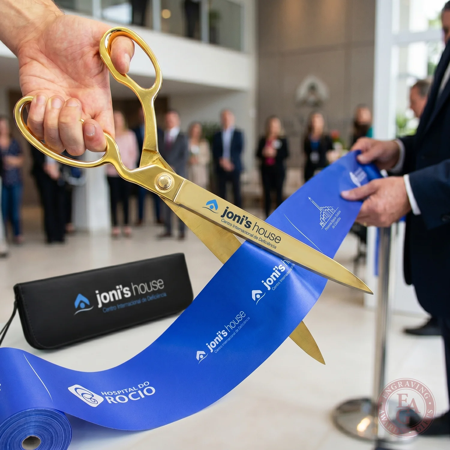 15" Gold Plated Ceremonial Ribbon Cutting Scissors - Image 37