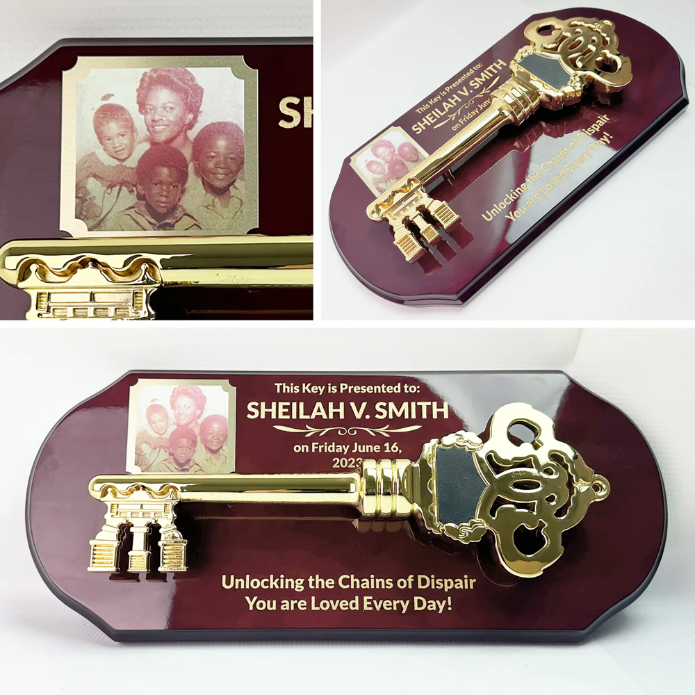16" x 7" Ceremonial Key Plaque - Image 10