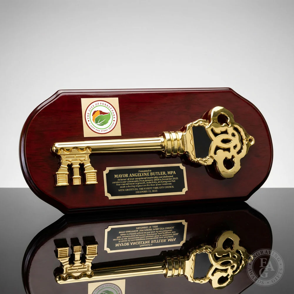 16" x 7" Ceremonial Key Plaque - Image 11