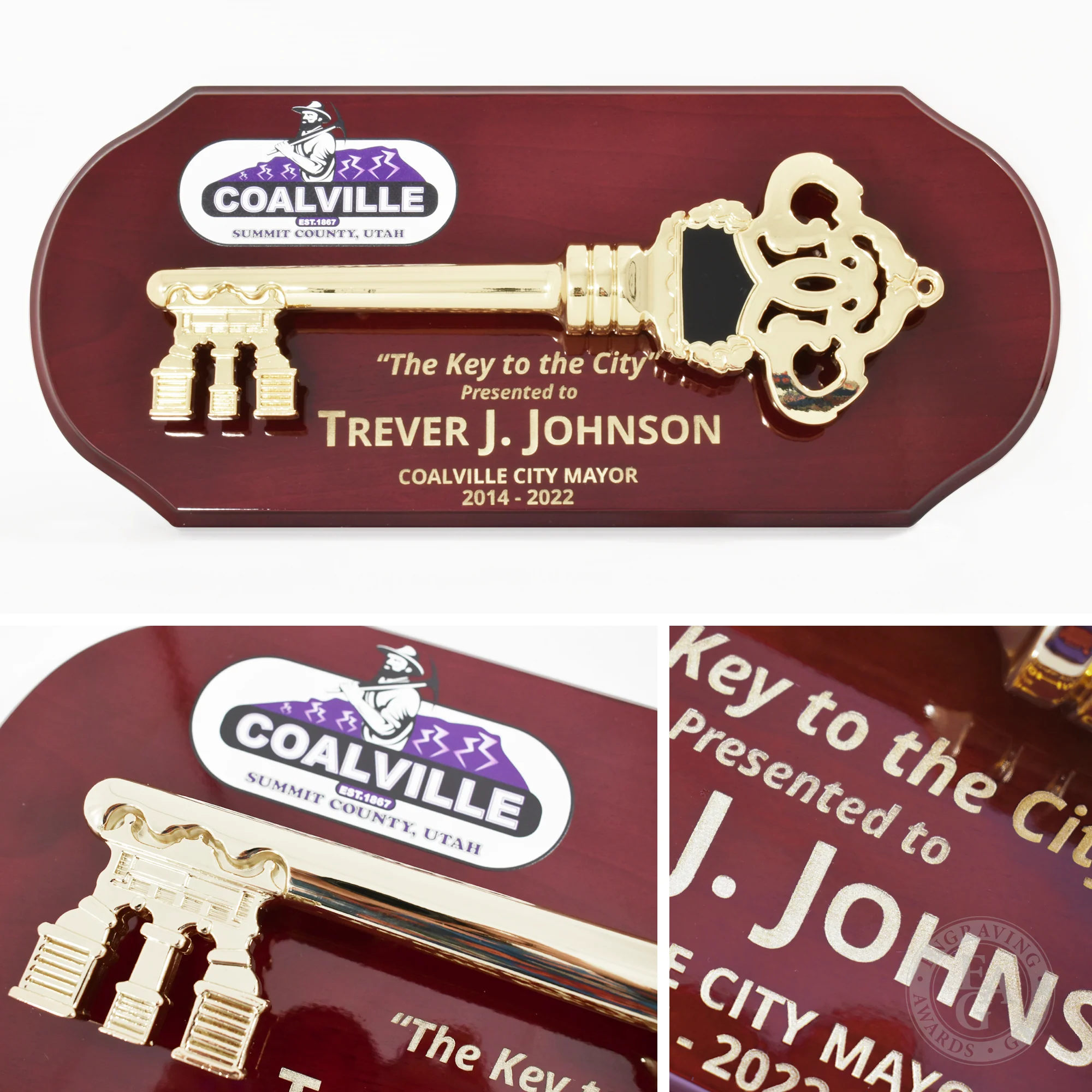 16" x 7" Ceremonial Key Plaque - Image 6