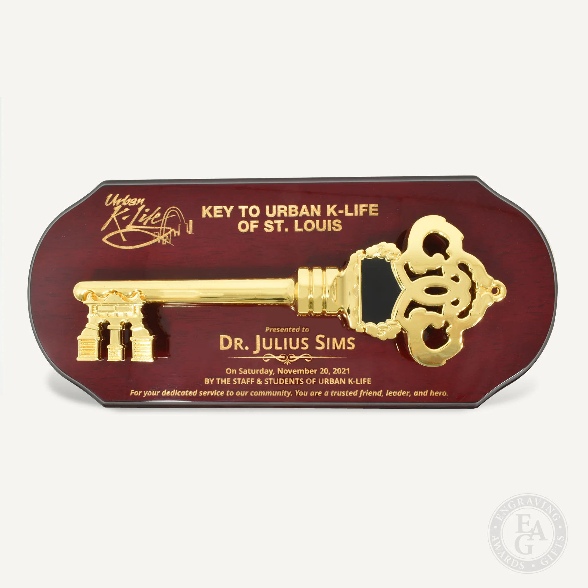 16" x 7" Ceremonial Key Plaque - Image 7