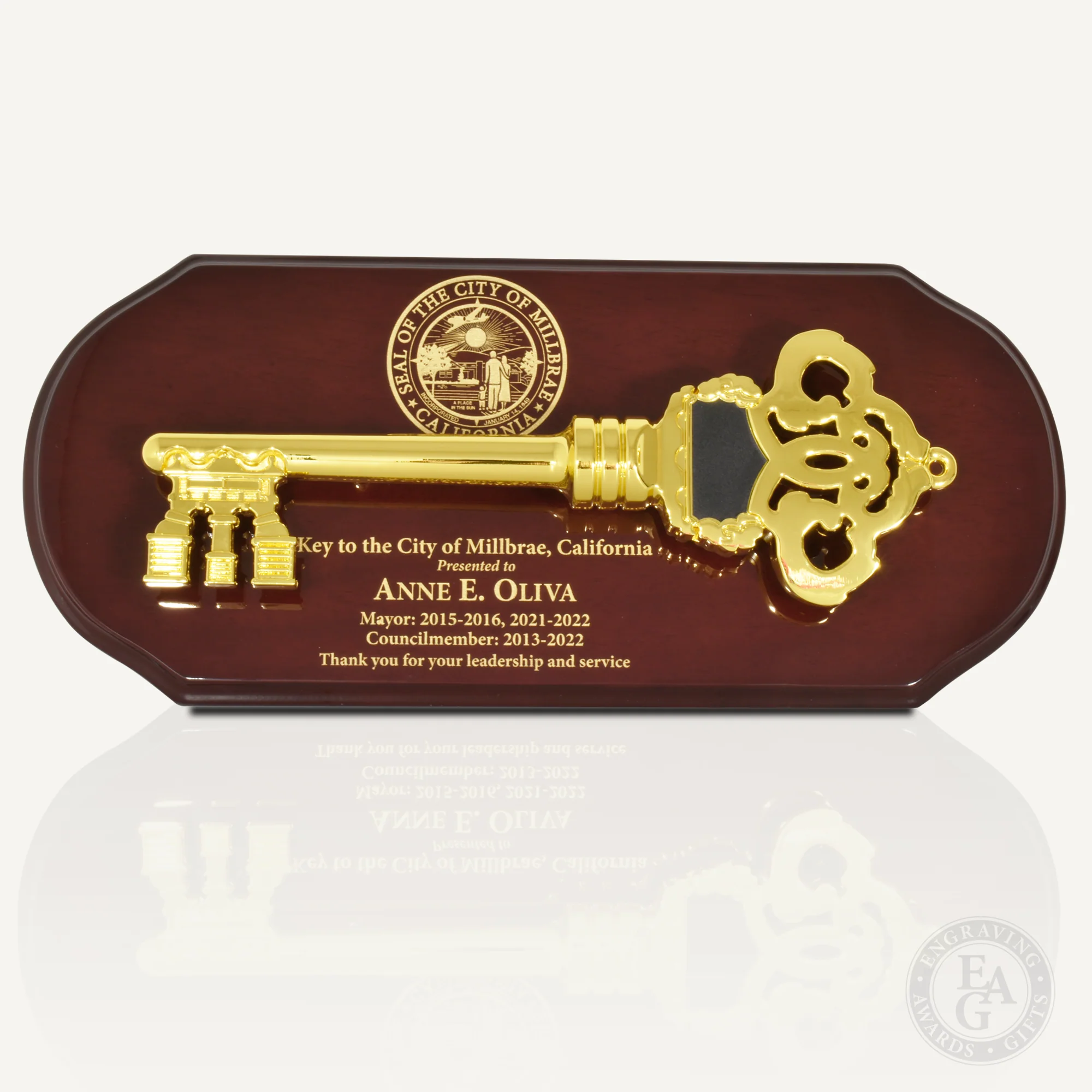 16" x 7" Ceremonial Key Plaque - Image 8