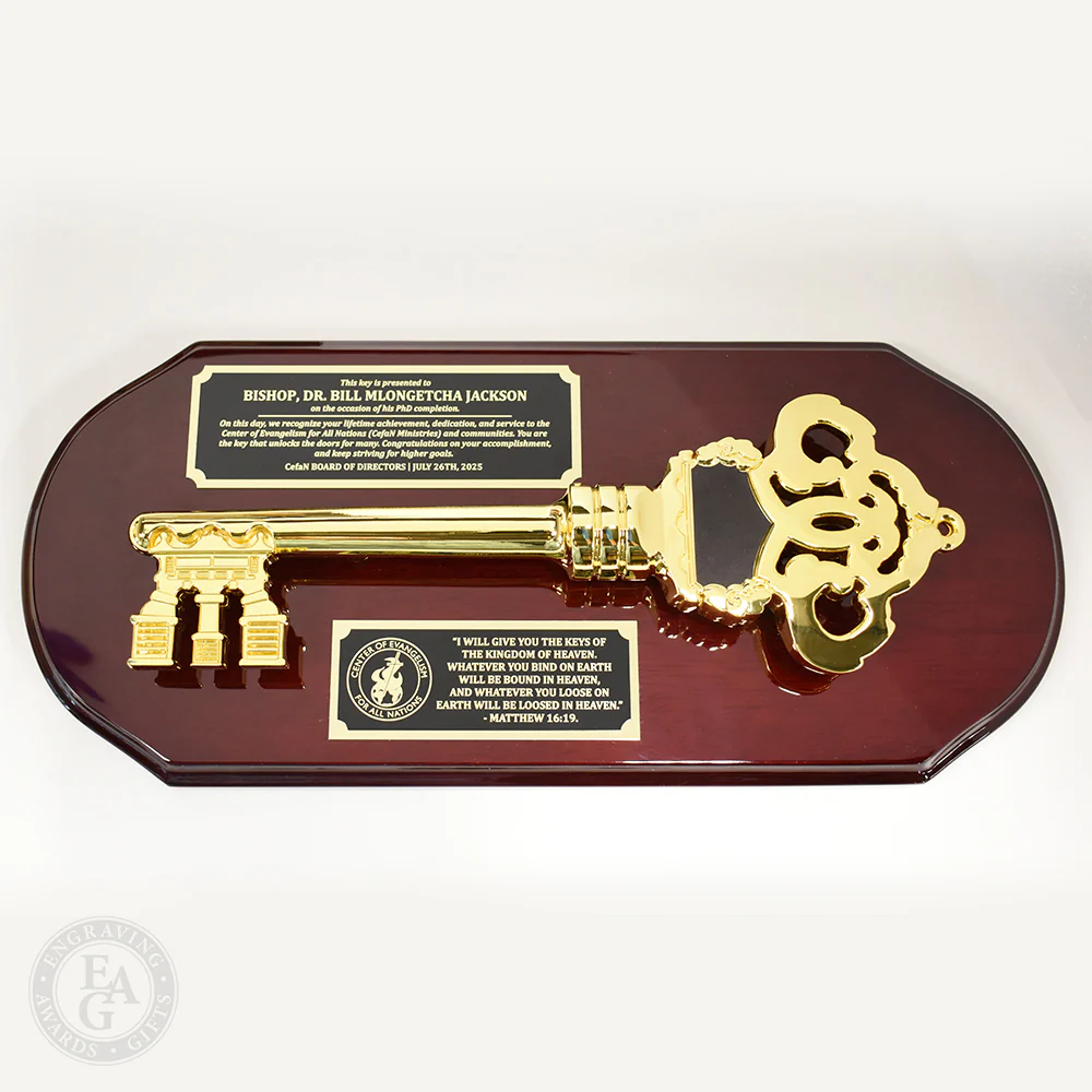 16" x 7" Ceremonial Key Plaque - Image 9