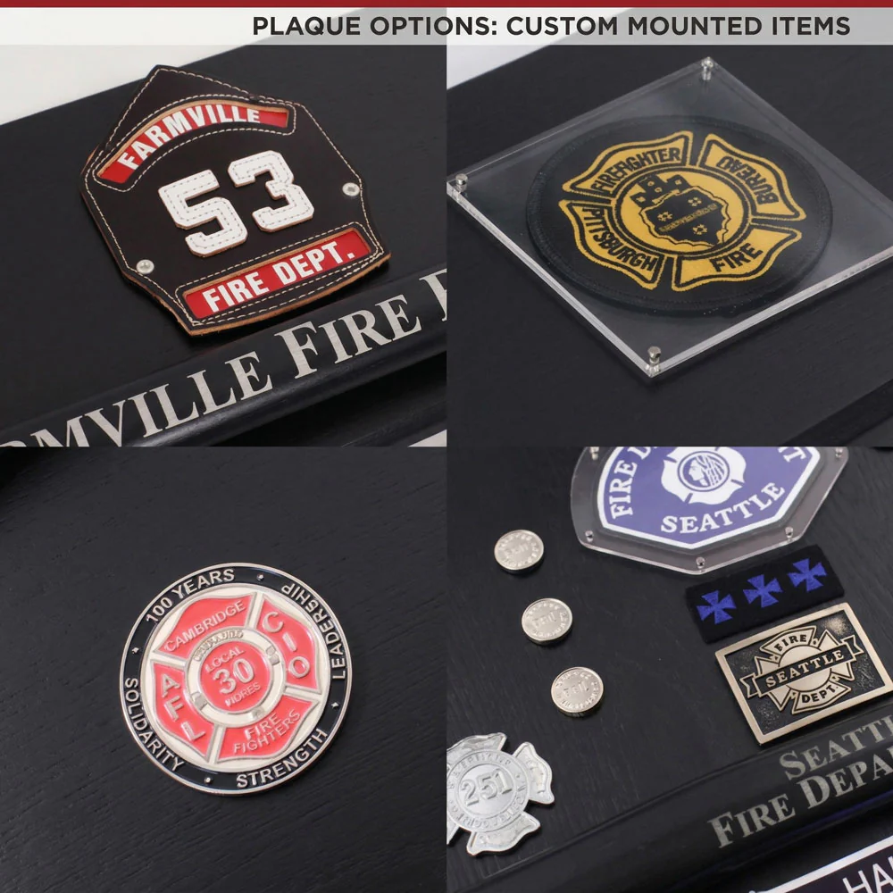 18x18 Black Maltese Cross Firefighter Plaque - Chrome Axe - Image 13