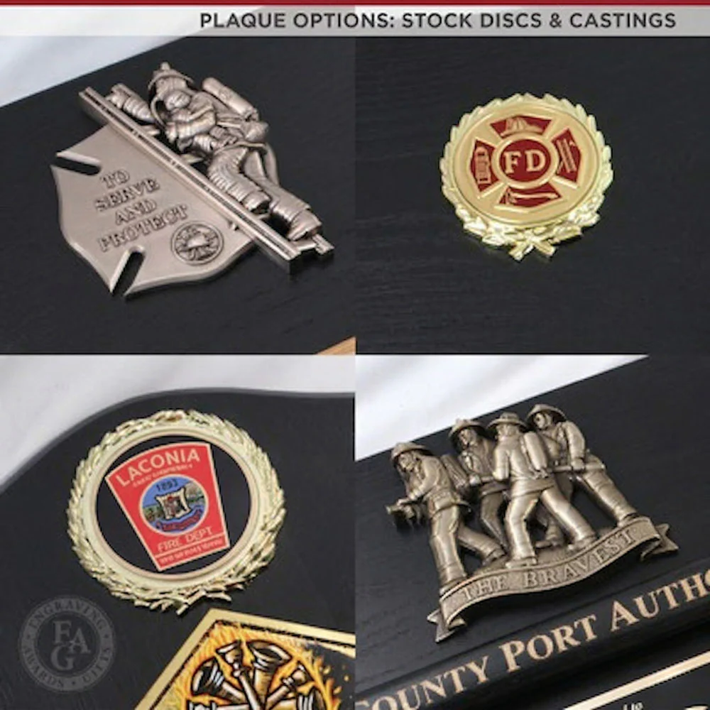 18x18 Black Maltese Cross Firefighter Plaque - Gold Axe - Image 11