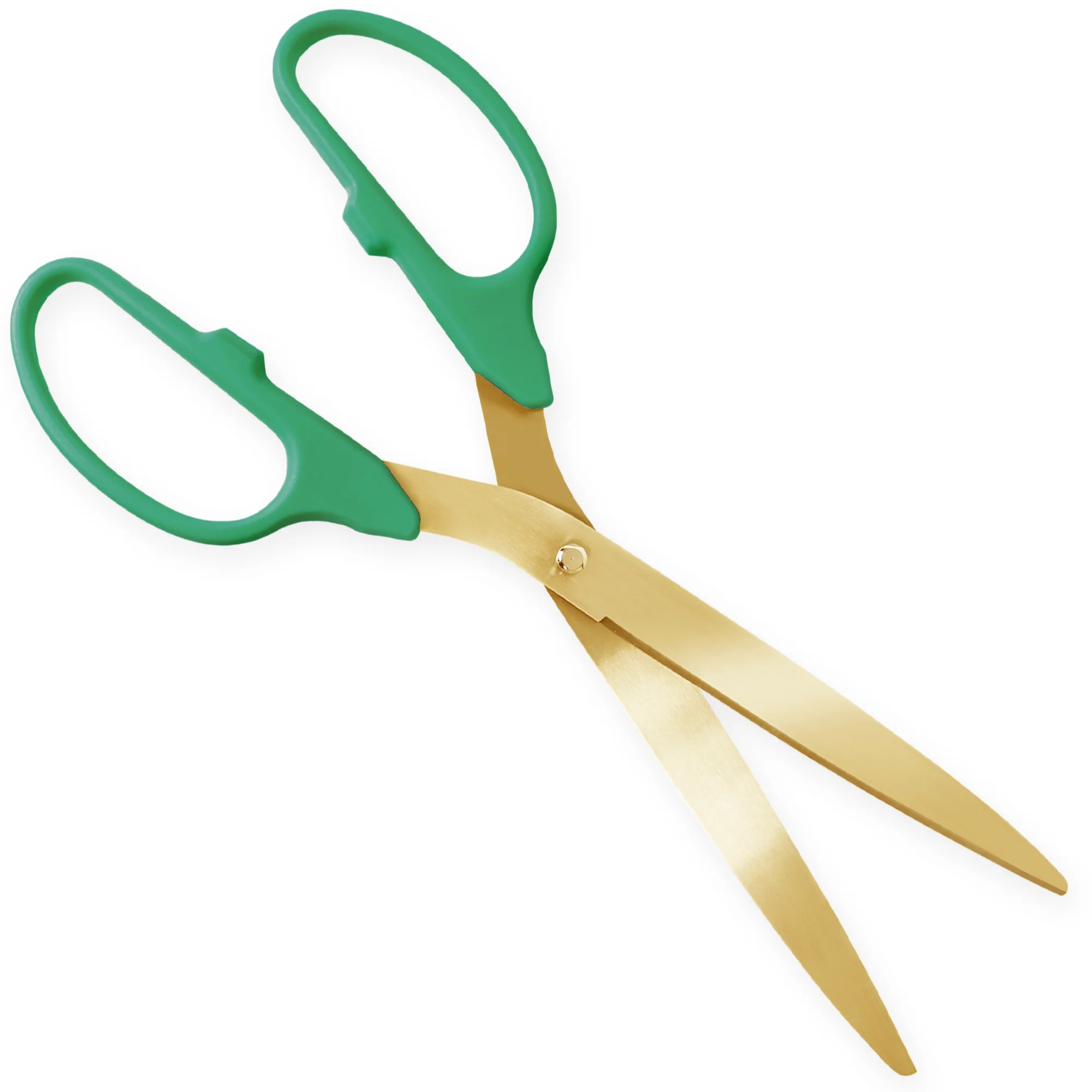 25" Green Ribbon Cutting Scissors with Gold Blades - Image 5