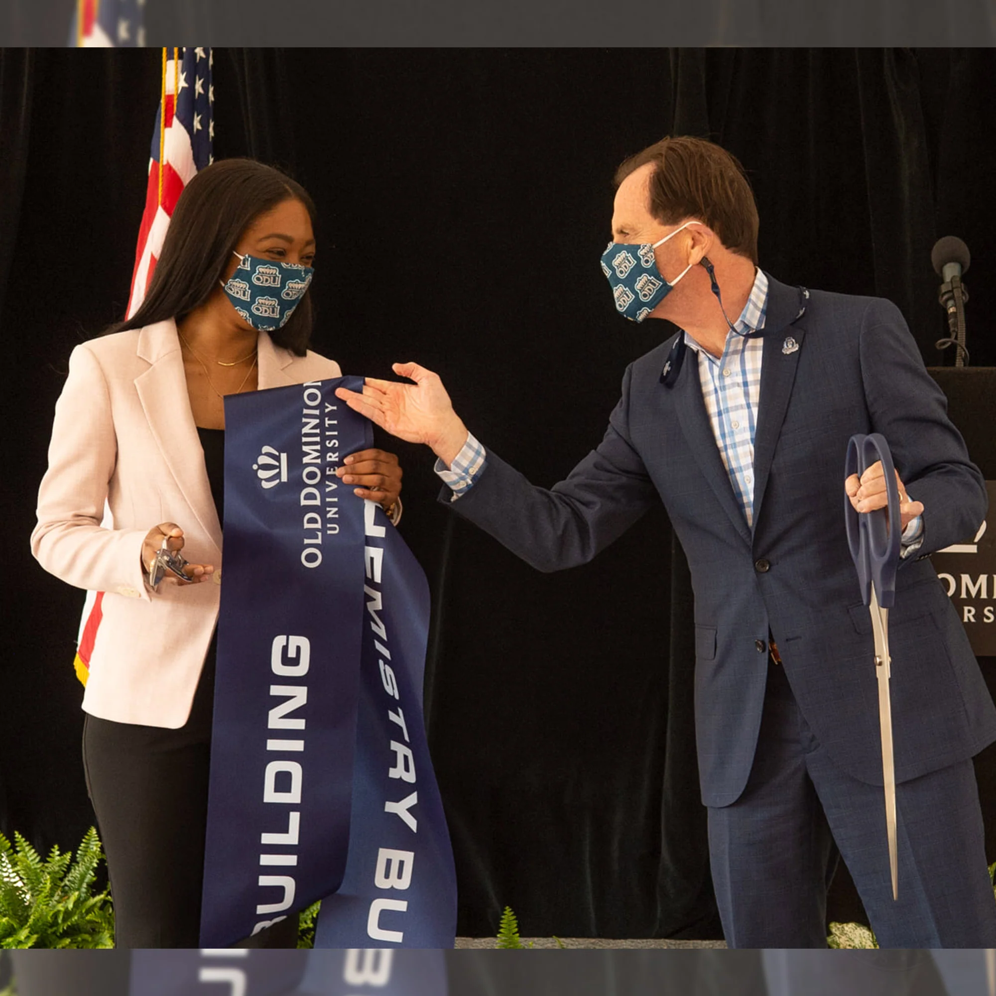 25" Navy Blue Ribbon Cutting Scissors with Silver Blades - Image 16
