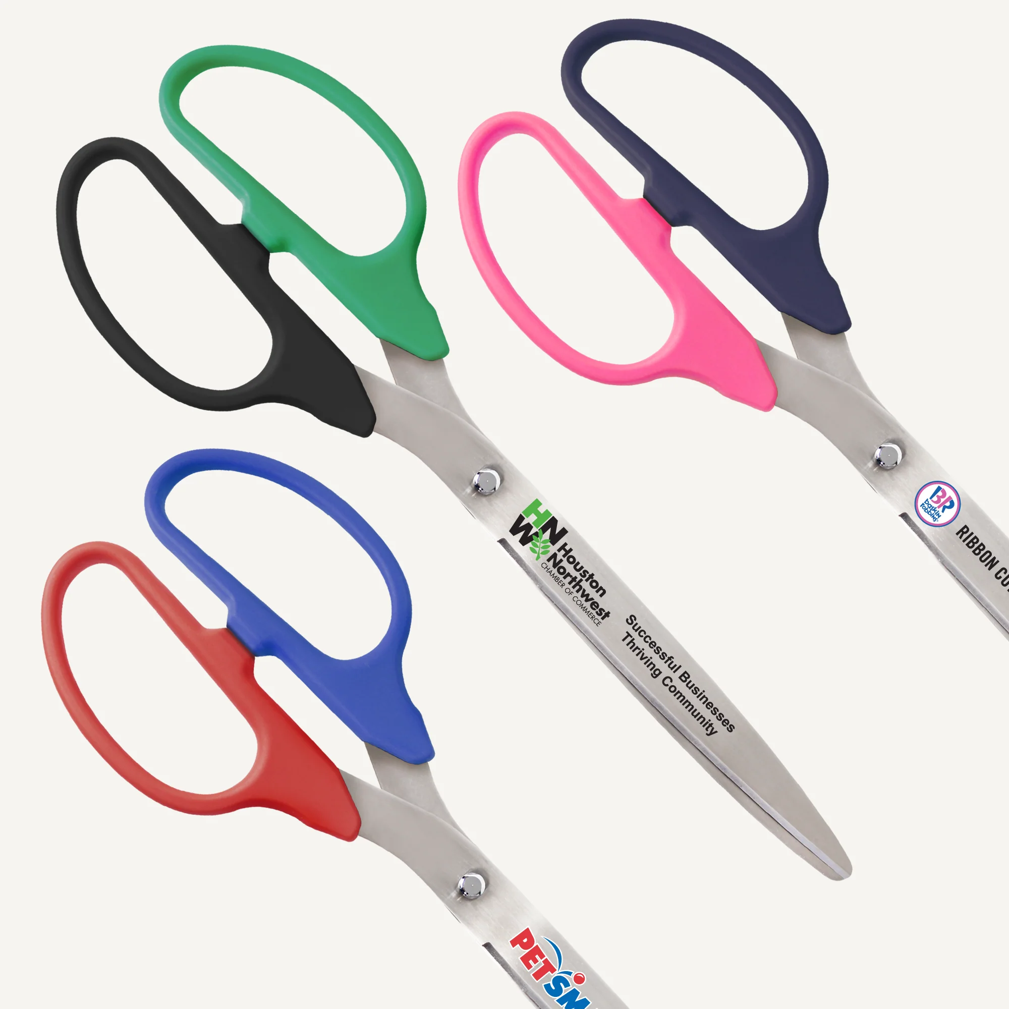 25" Two-Color Handle Ribbon Cutting Scissors with Silver Blades