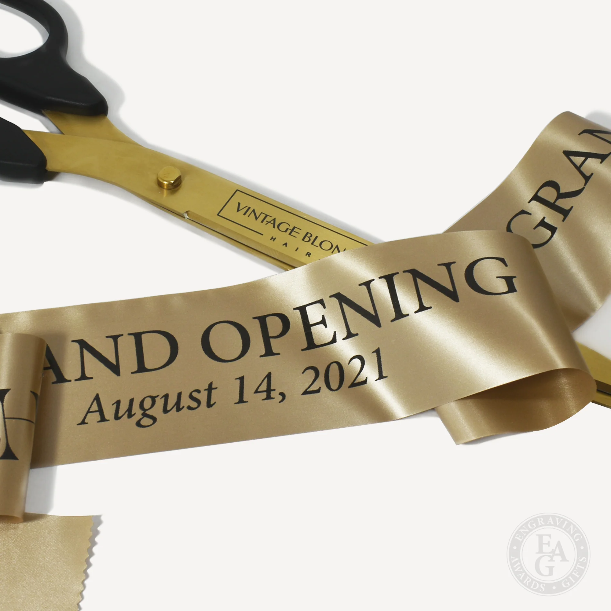 36" Black Ribbon Cutting Scissors with Gold Blades - Image 16