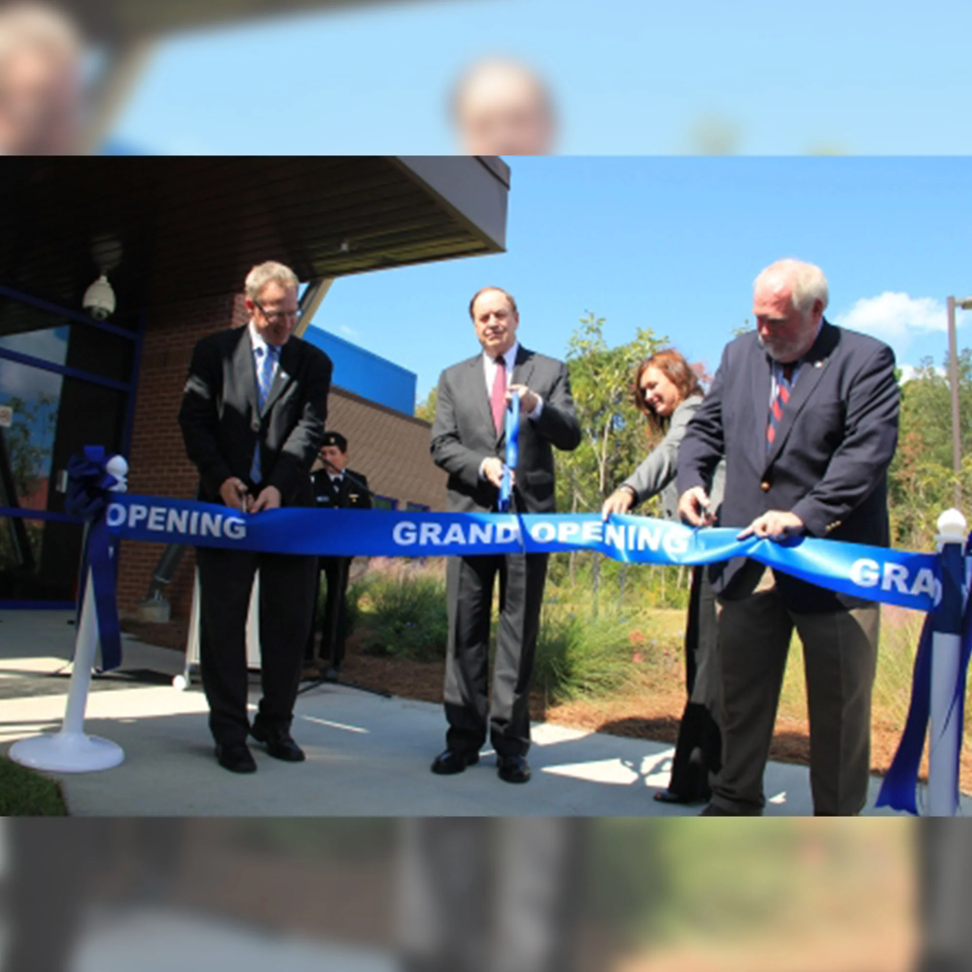 36" Blue Ribbon Cutting Scissors with Silver Blades - Image 23