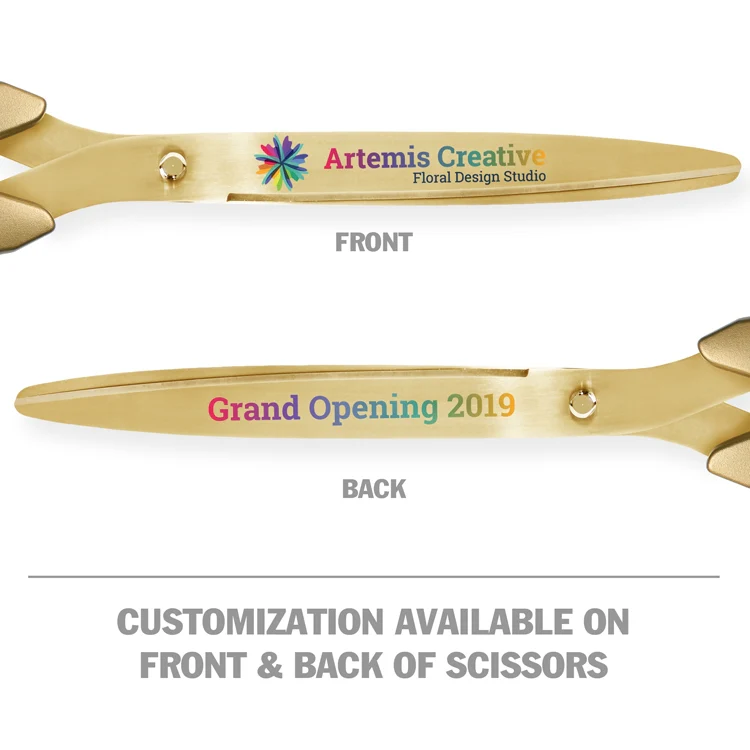 36" Gold Ribbon Cutting Scissors with Gold Blades - Image 7