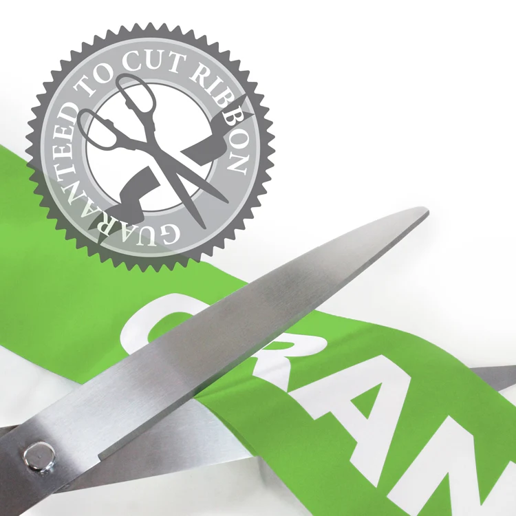 36" Lime Green Ribbon Cutting Scissors with Silver Blades - Image 3