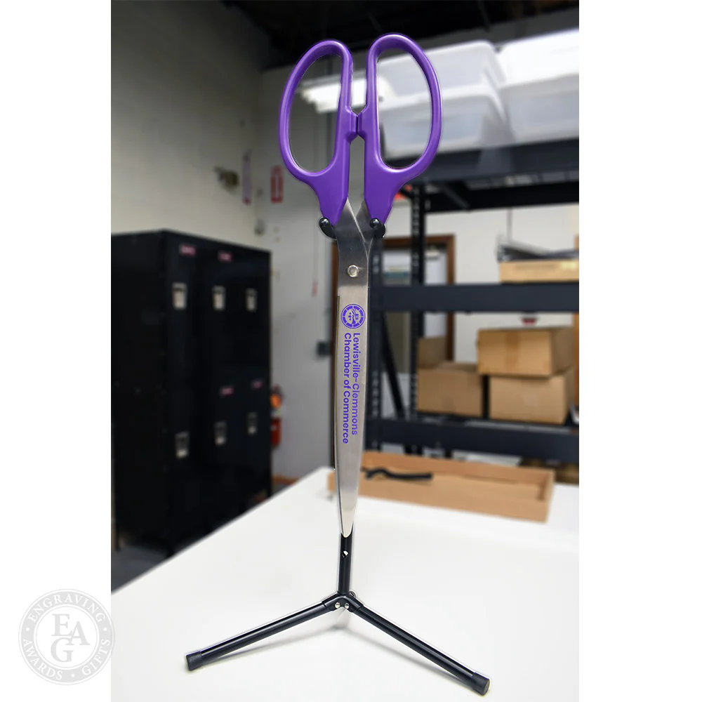 36" Purple Ribbon Cutting Scissors with Silver Blades - Image 15