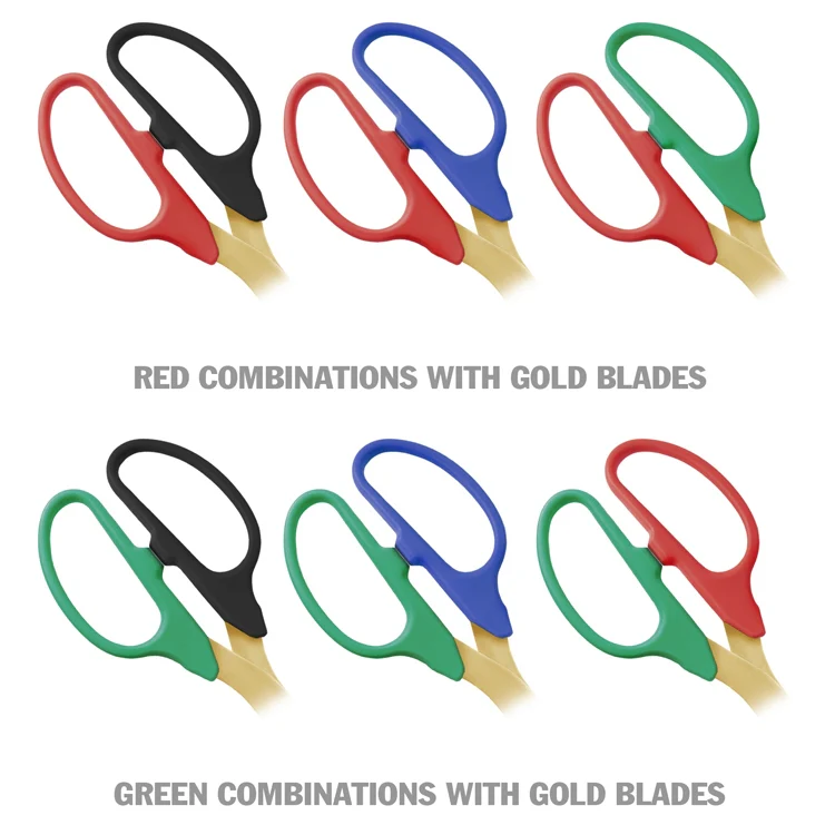 36" Two-Color Handle Ribbon Cutting Scissors with Gold Blades - Image 3