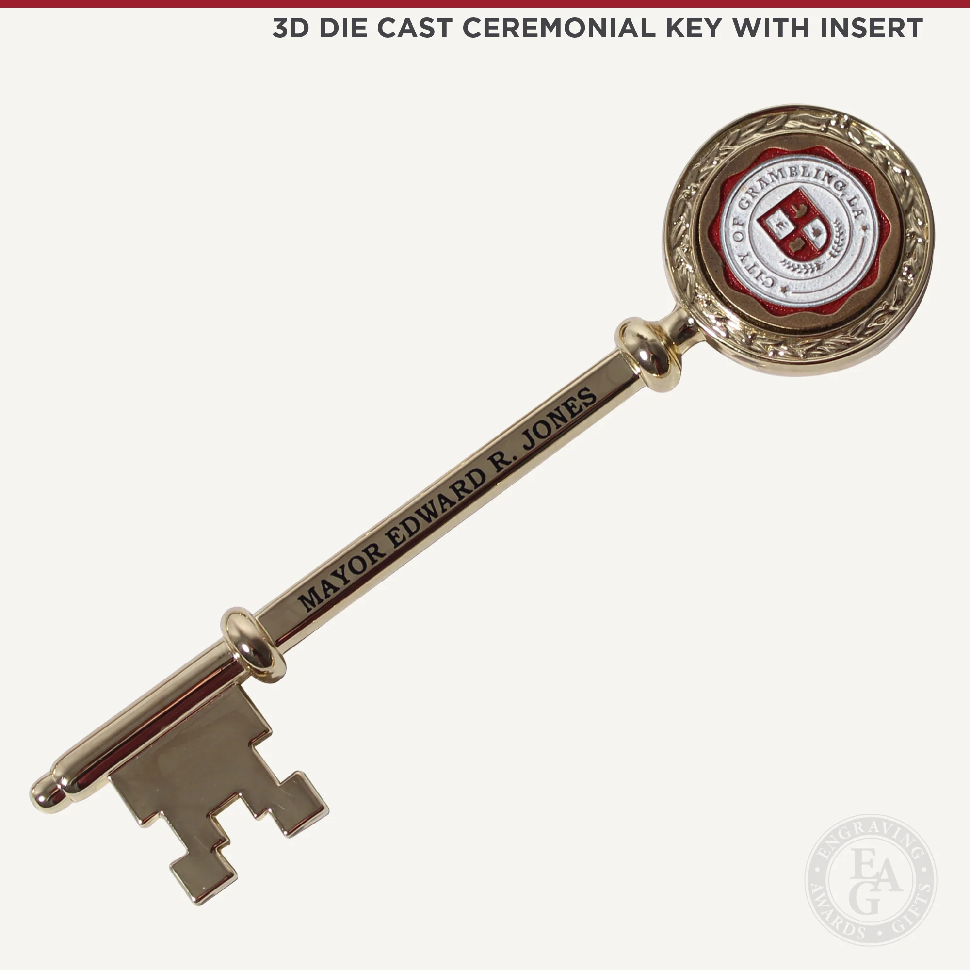 3D Die Cast Ceremonial Key with Insert - Image 9