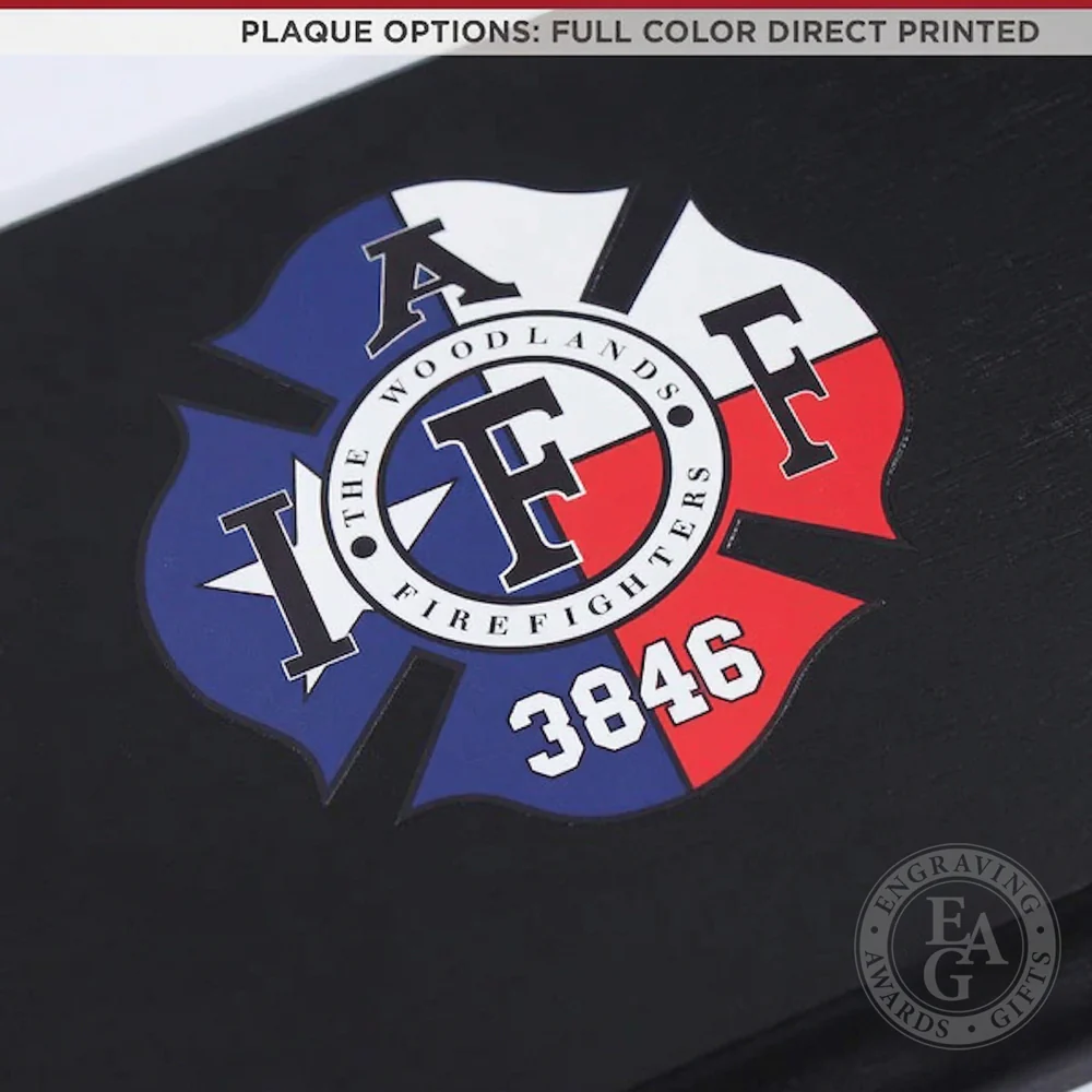 42x16 Black Firefighter Award Plaque - Gold Axe - Image 19