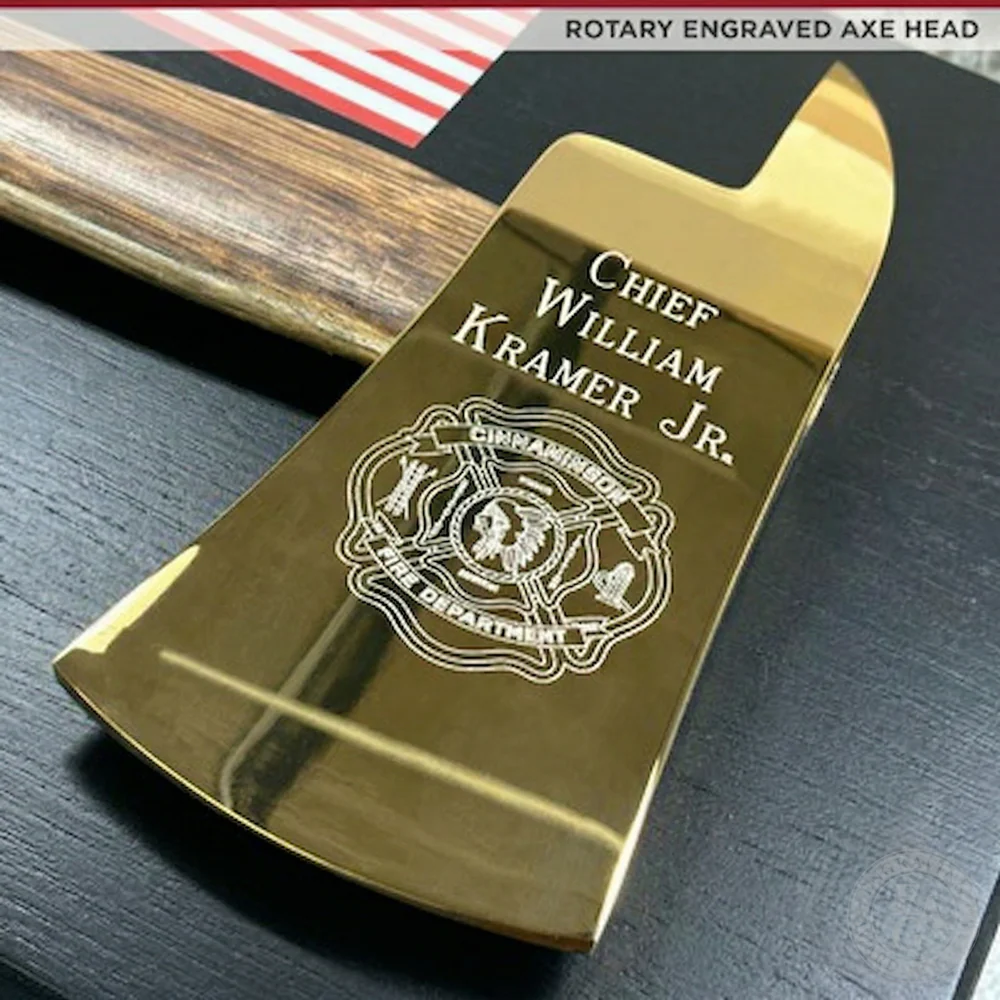 42x16 Black Firefighter Award Plaque - Gold Axe - Image 28