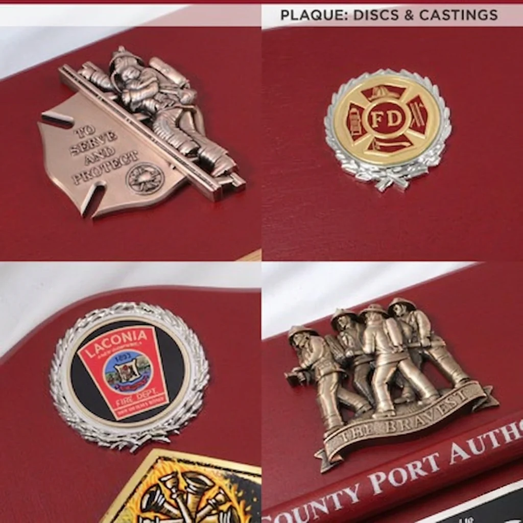 42x16 Red Firefighter Award Plaque - Chrome Axe - Image 6
