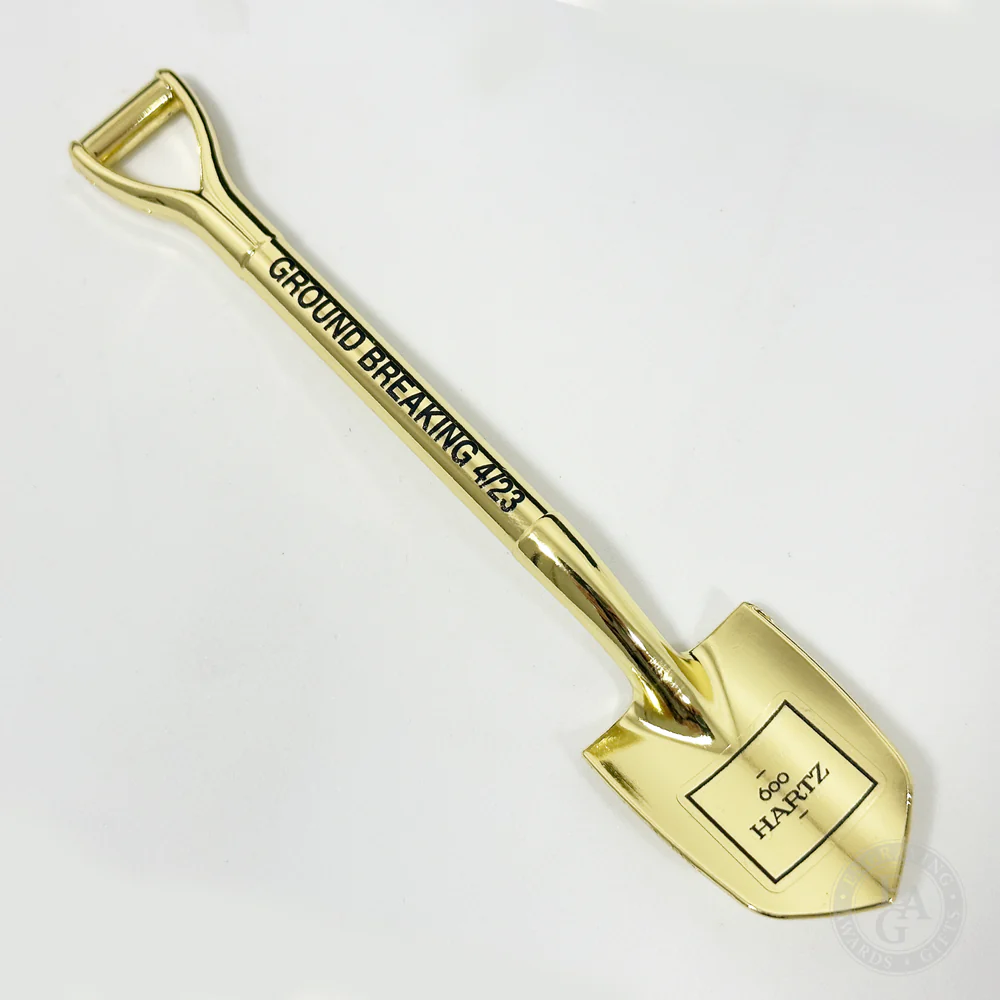 5-1/2" Gold  Miniature Ceremonial Shovels - Image 4