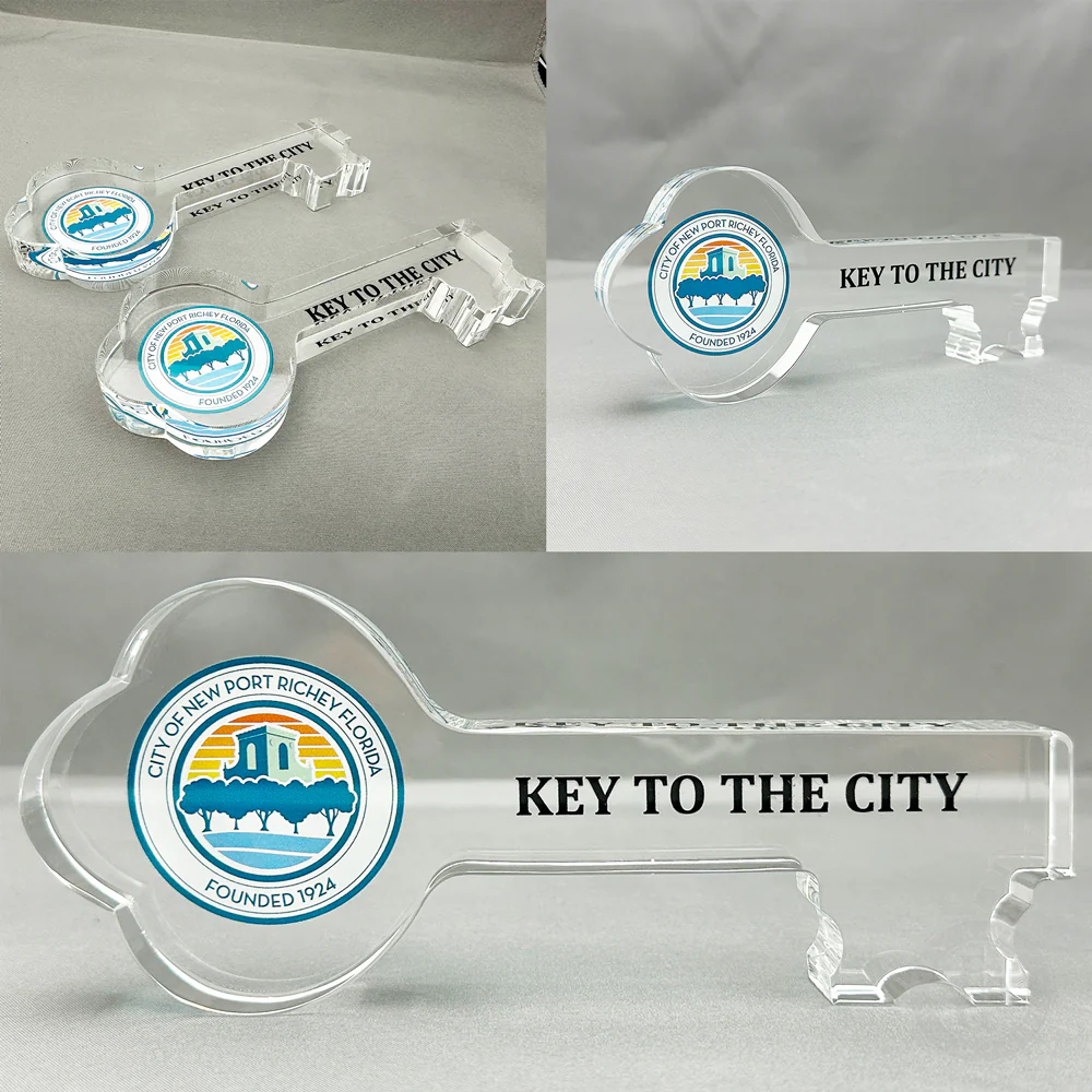 6-3/4" Ceremonial Key to the City - Crystal - Image 3
