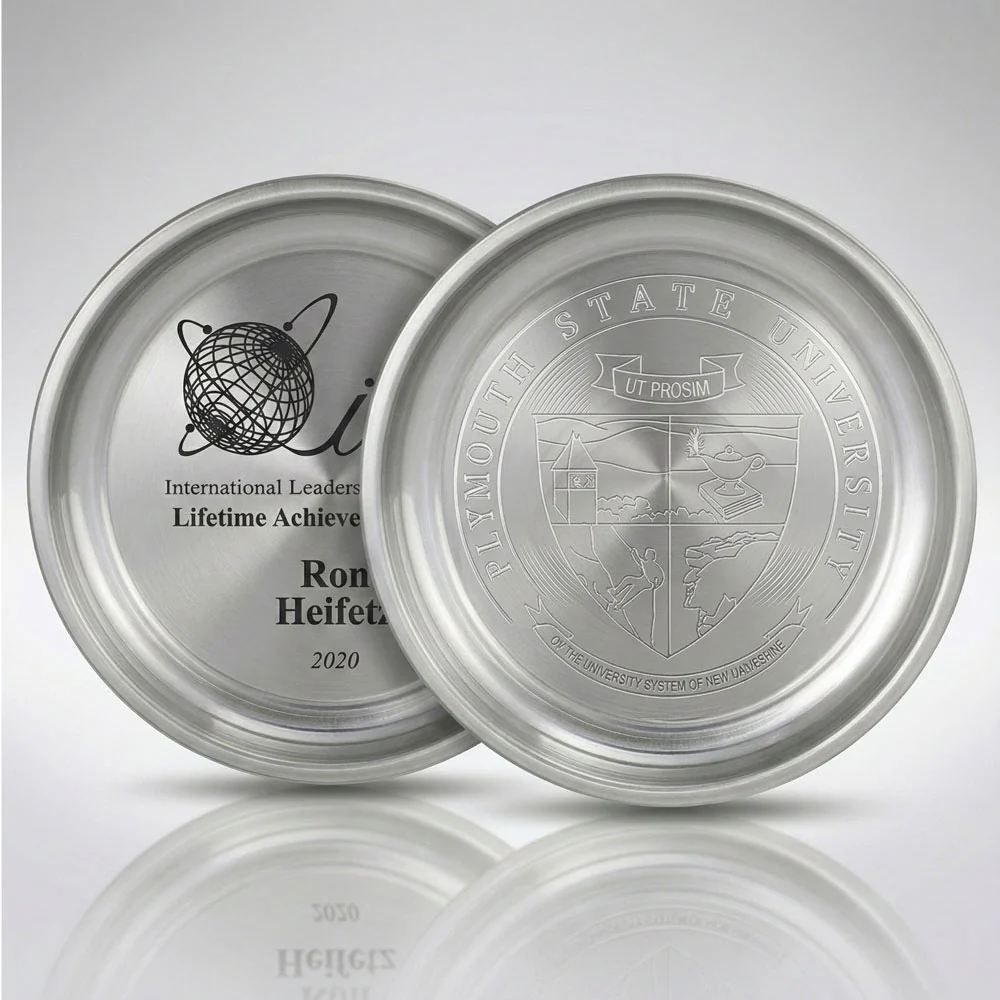6" Diameter Pewter Gallery Edge Tray