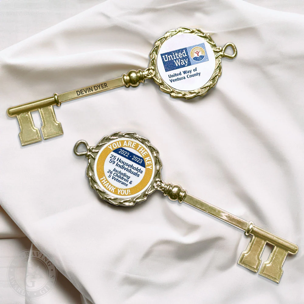 6" Gold Plated Ceremonial Key - Image 12