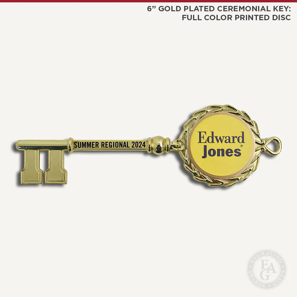 6" Gold Plated Ceremonial Key - Image 3