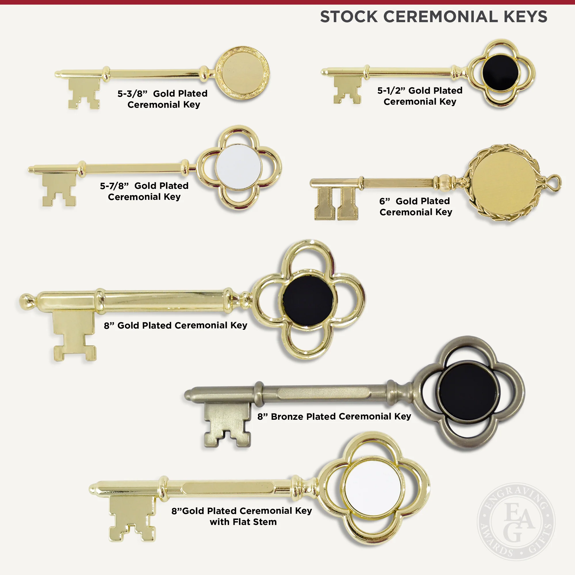 6" Gold Plated Ceremonial Key - Image 6