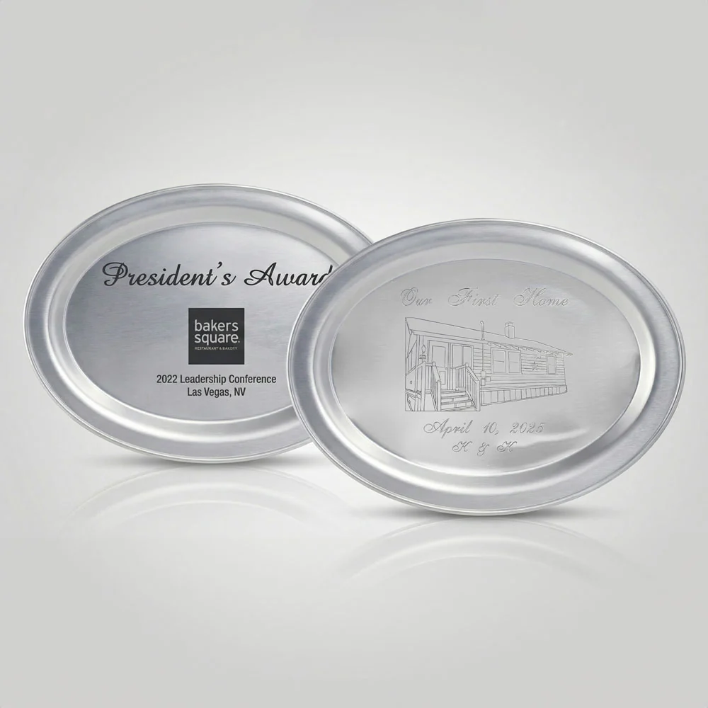 6" x 9" Pewter Oval Tray