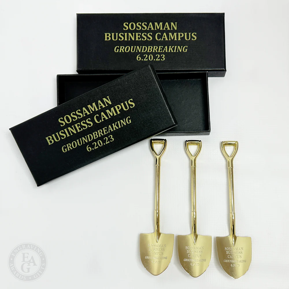 8" Gold Miniature Ceremonial Shovels - Image 10