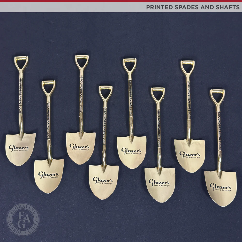 8" Gold Miniature Ceremonial Shovels - Image 8