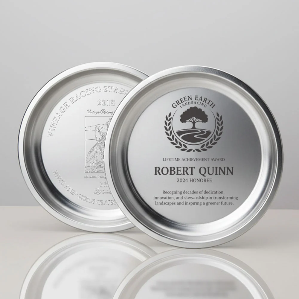 8.5" Diameter Pewter Gallery Edge Tray