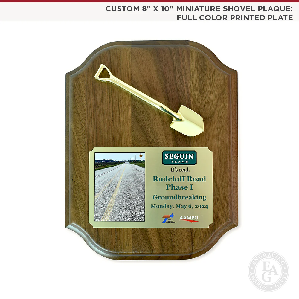 8" x 10" Miniature Shovel Plaque - Image 3