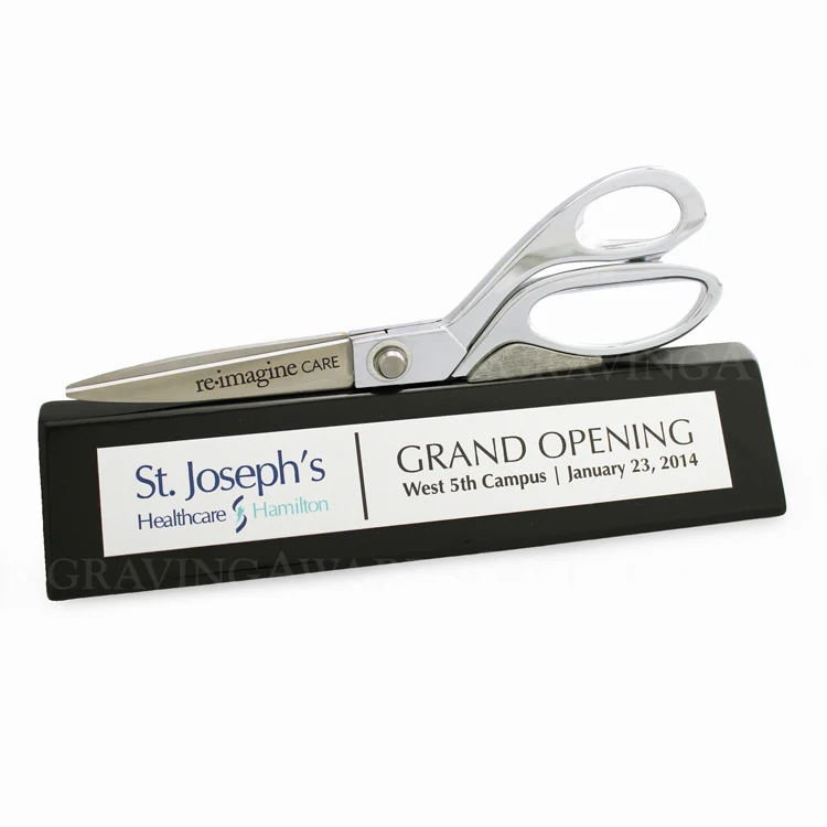 9-1/2" Ceremonial Scissors Piano Finish Wedge Stand - Image 9