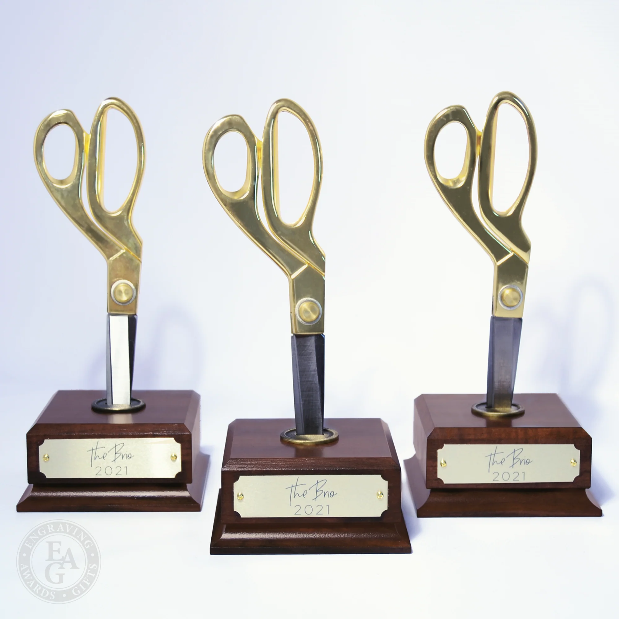 9-1/2" Walnut Finish Ceremonial Scissors Vertical Display Stand - Image 7