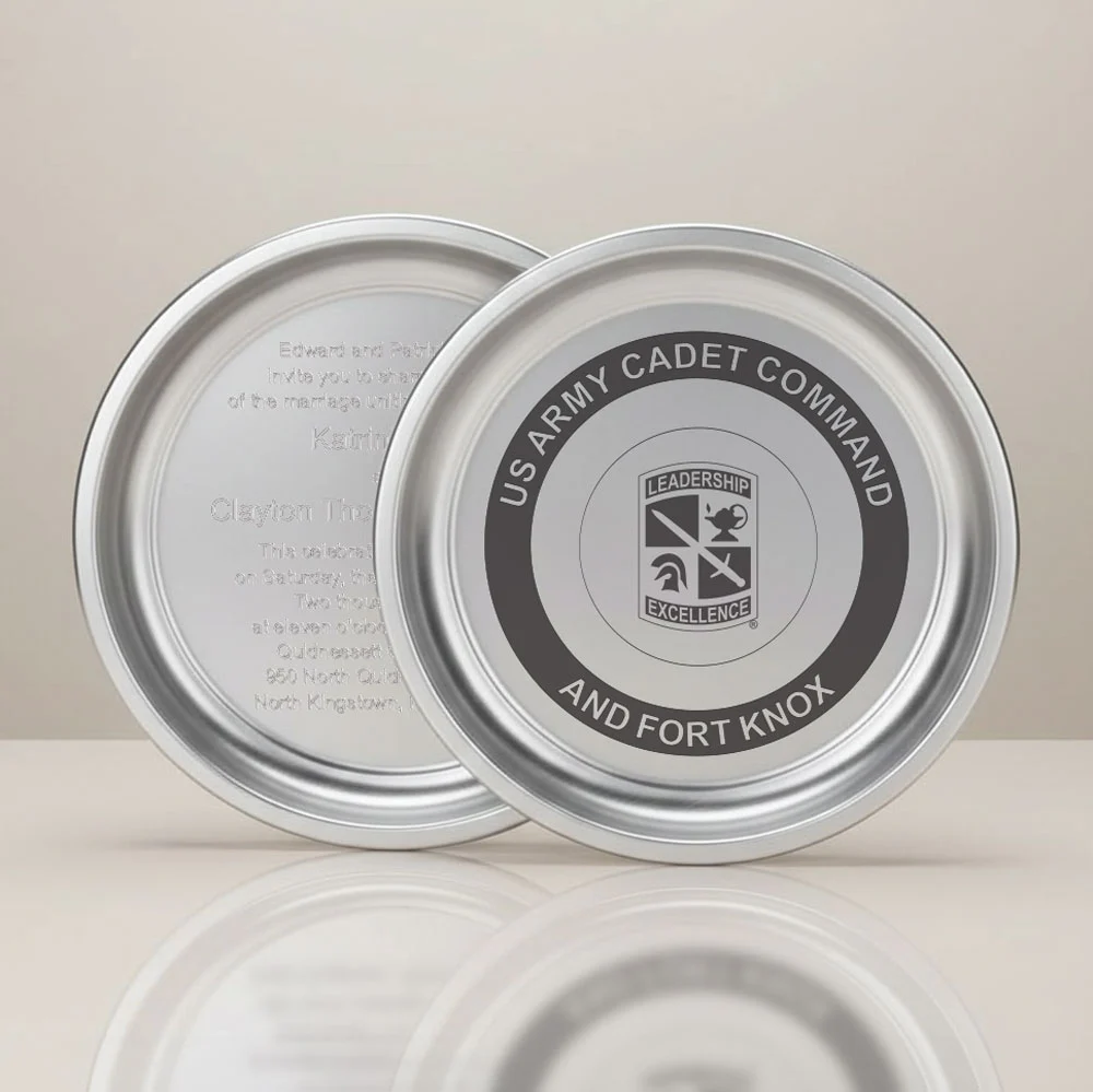 9" Diameter Pewter Gallery Edge Tray