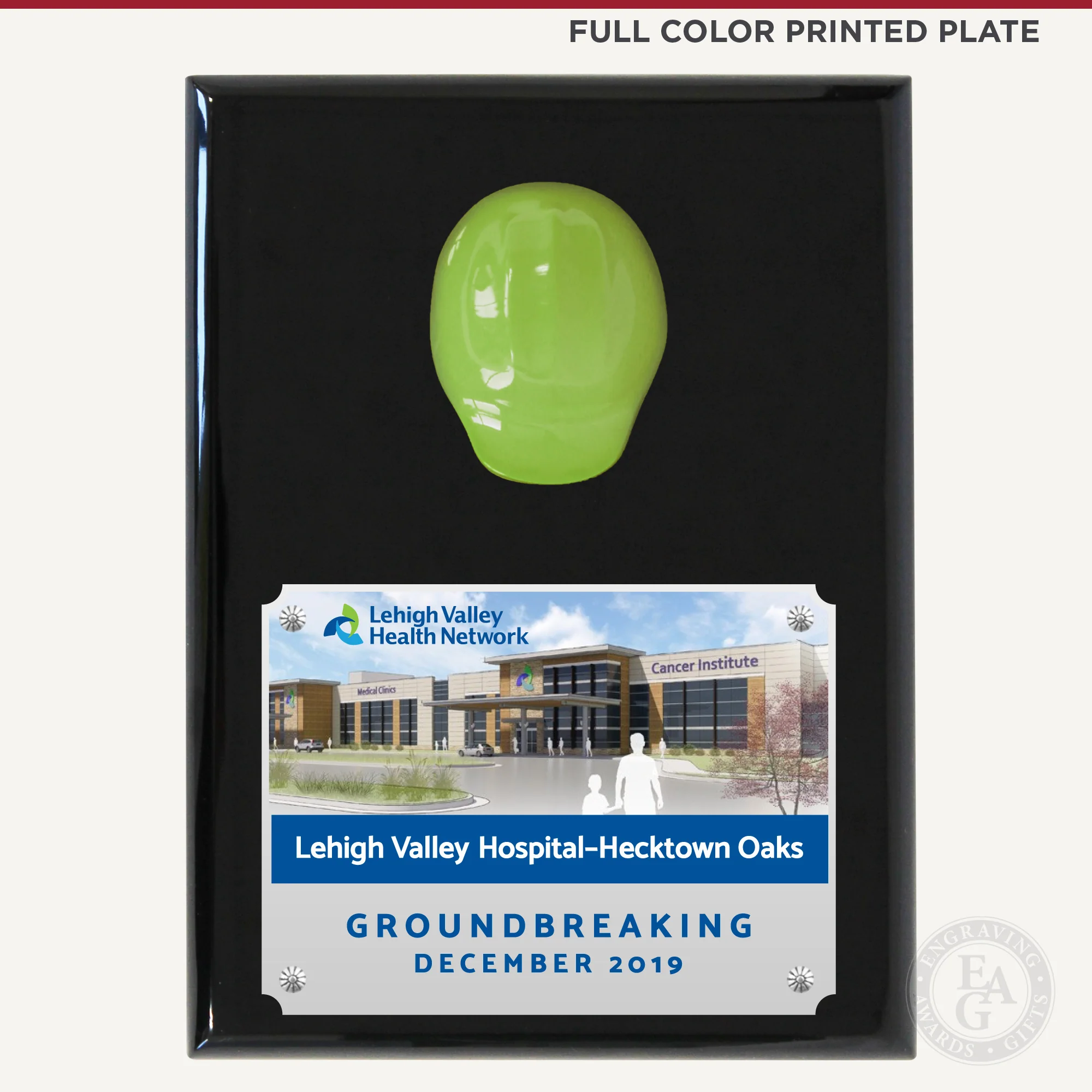 9" x 12" Miniature Hard Hat Plaque - Assorted Color - Image 4