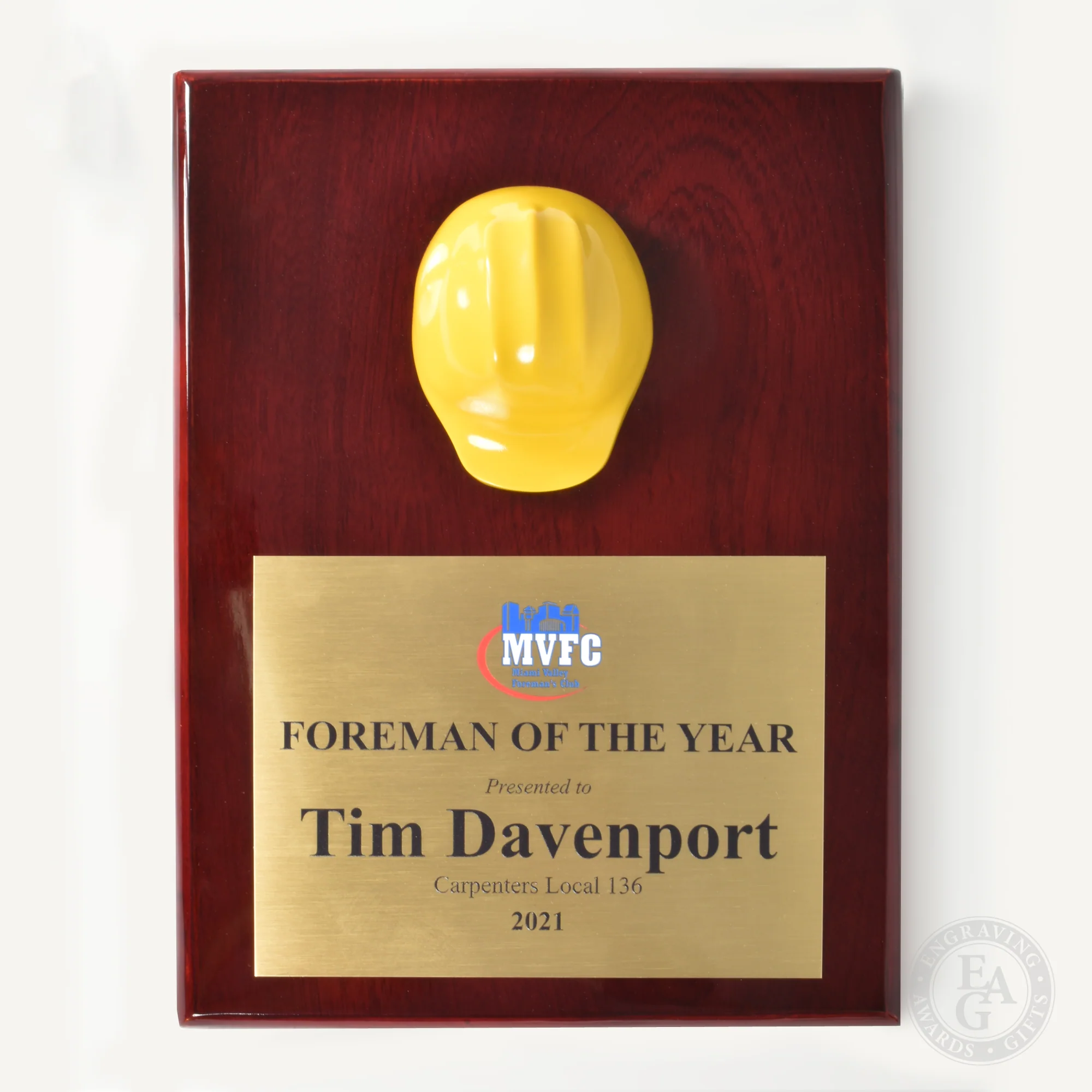 9" x 12" Miniature Hard Hat Plaque - Assorted Color - Image 9