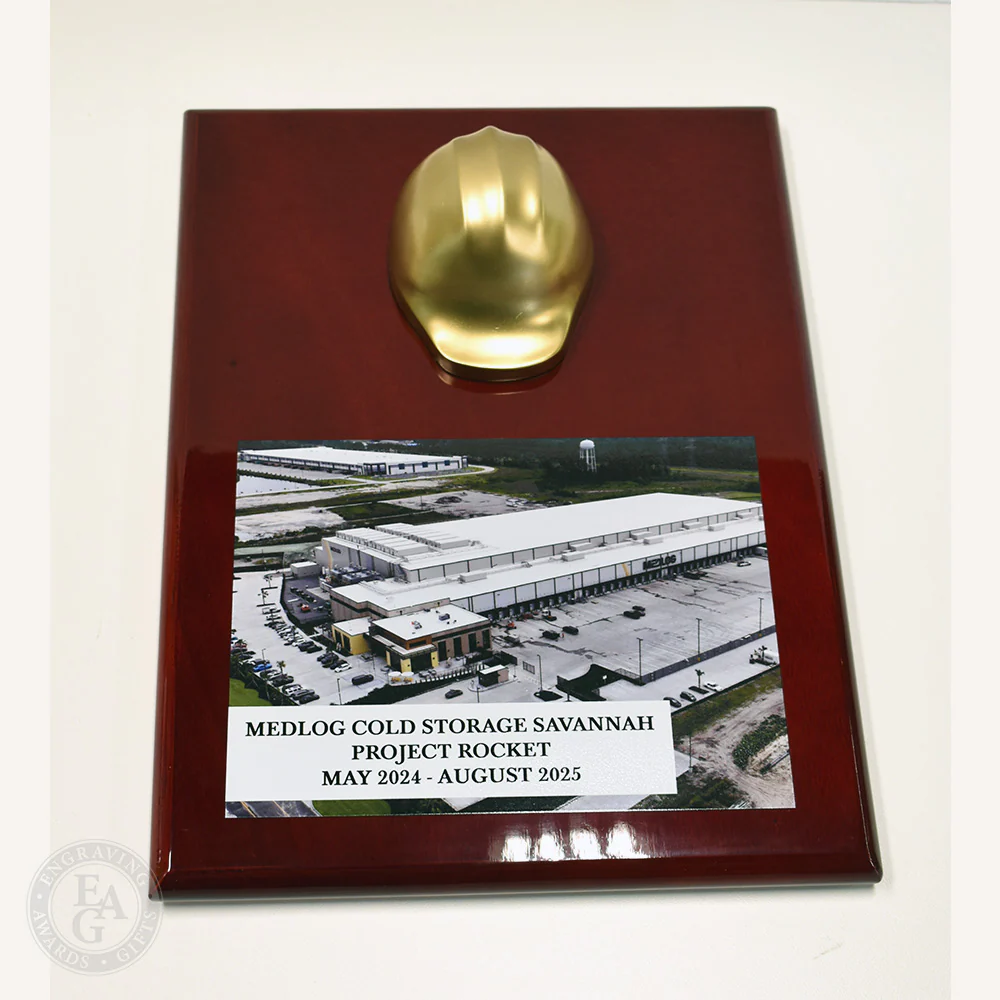 9" x 12" Miniature Hard Hat Plaque - Metallic - Image 11