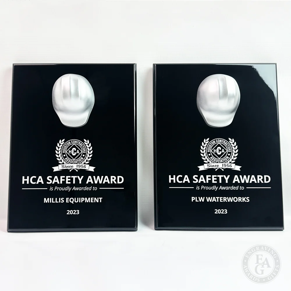 9" x 12" Miniature Hard Hat Plaque - Metallic - Image 12