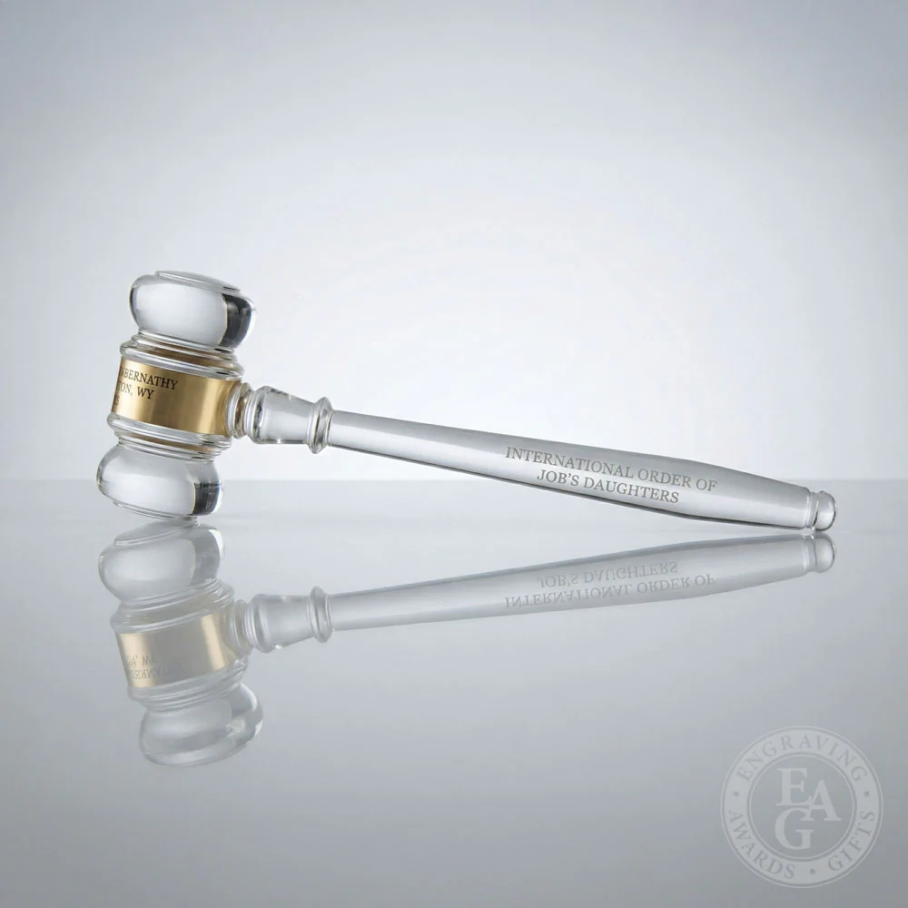 Acrylic 10" Gavel with Sound Block Presentation Set - Image 7