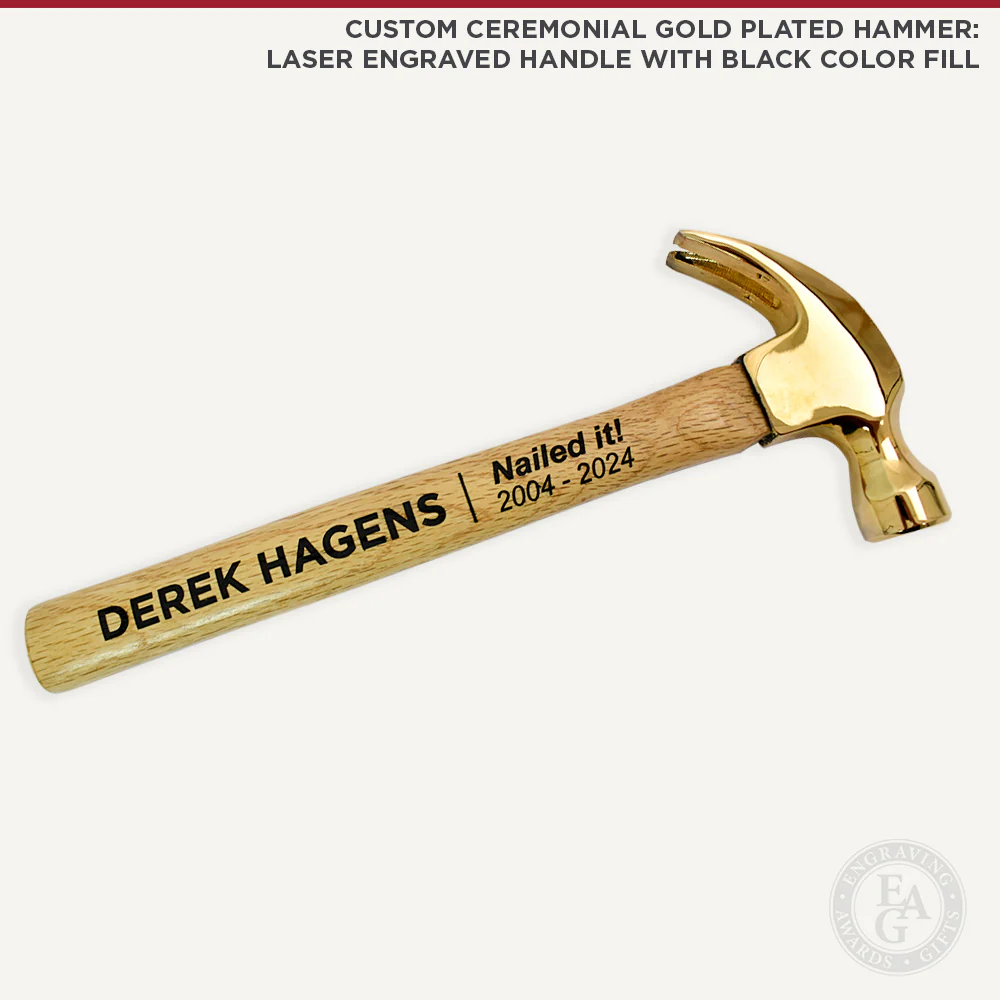 Ceremonial Gold Plated Hammer - Image 8