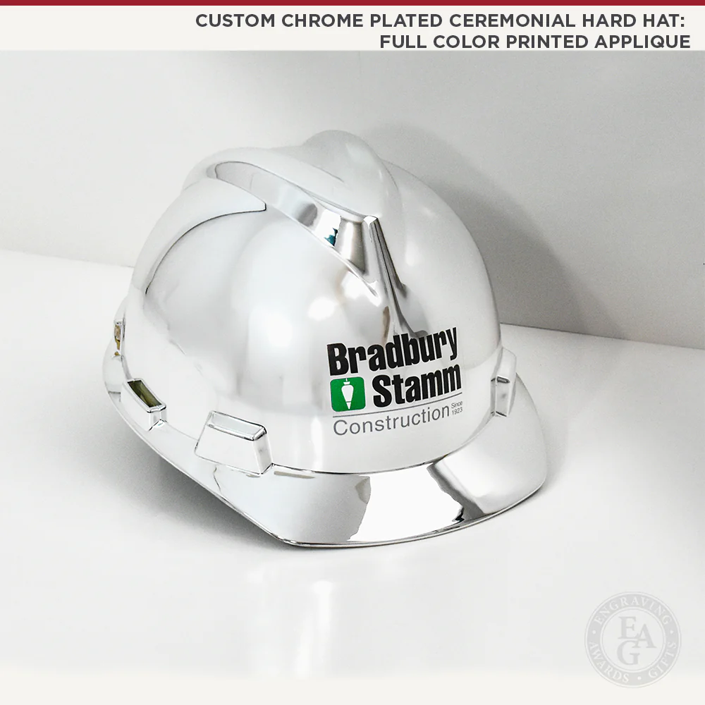 Chrome Plated Ceremonial Hard Hat - Image 6